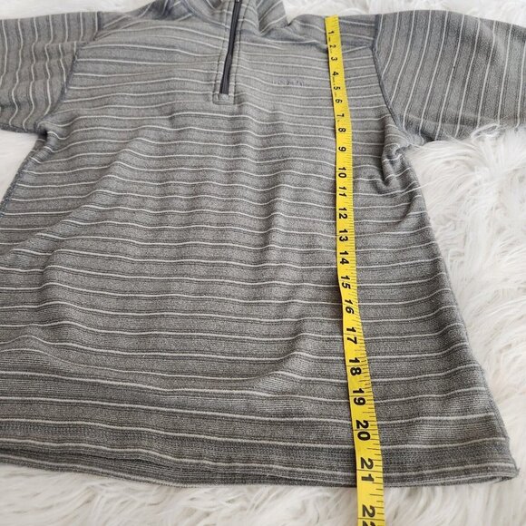 Patagonia Lightweight Fleece Pullover 1/4 Zip Youth L 12 Gray Striped‎ - Picture 5 of 11